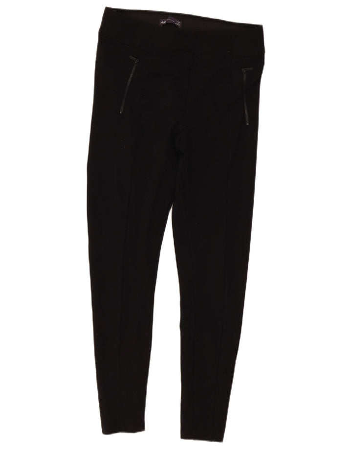 Marks & Spencer Leggings Femme UK 12 Medium Noir Viscose