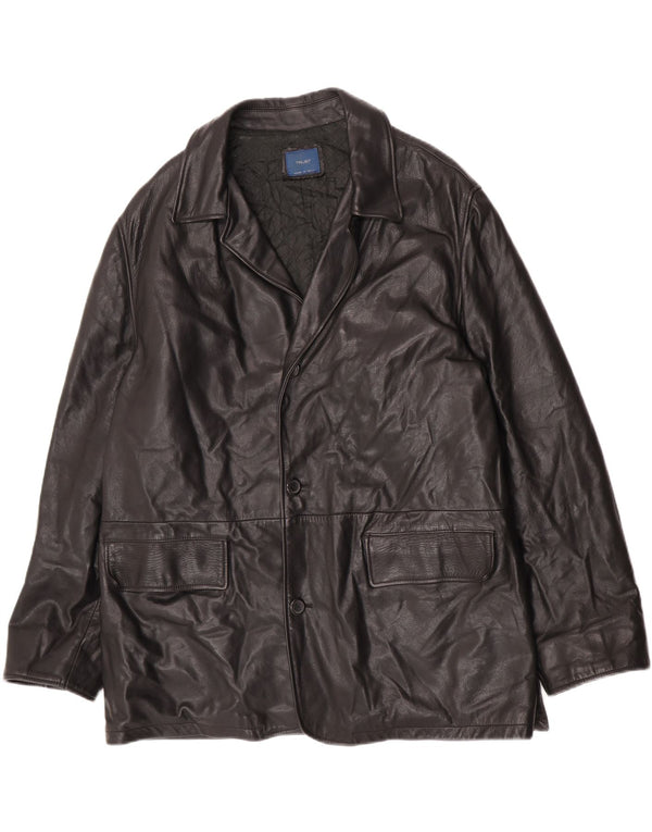 Veste en cuir homme vintage IT 52 XL Cuir noir