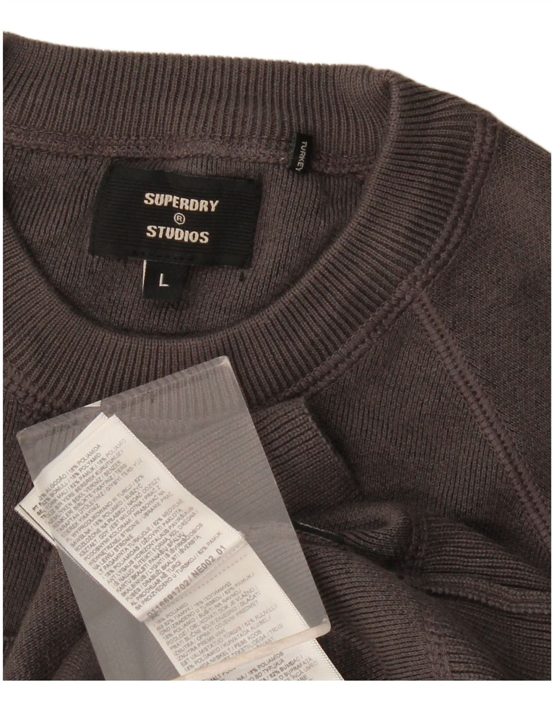 Superdry Sweat-Shirt Homme Gris Large Coton