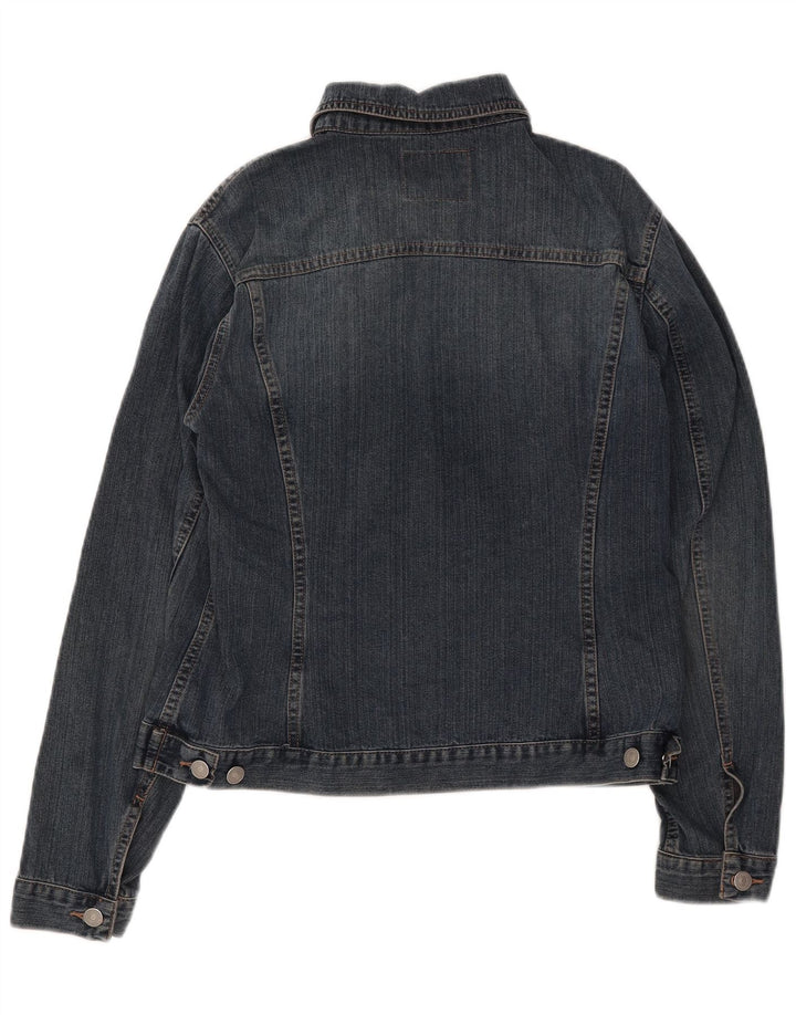 Sisley Veste en Jean Femme UK 14 Large Bleu Coton