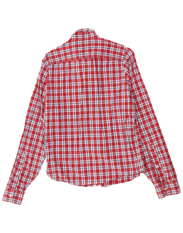 Hollister Chemise Homme Rouge Moyen Plaid Coton