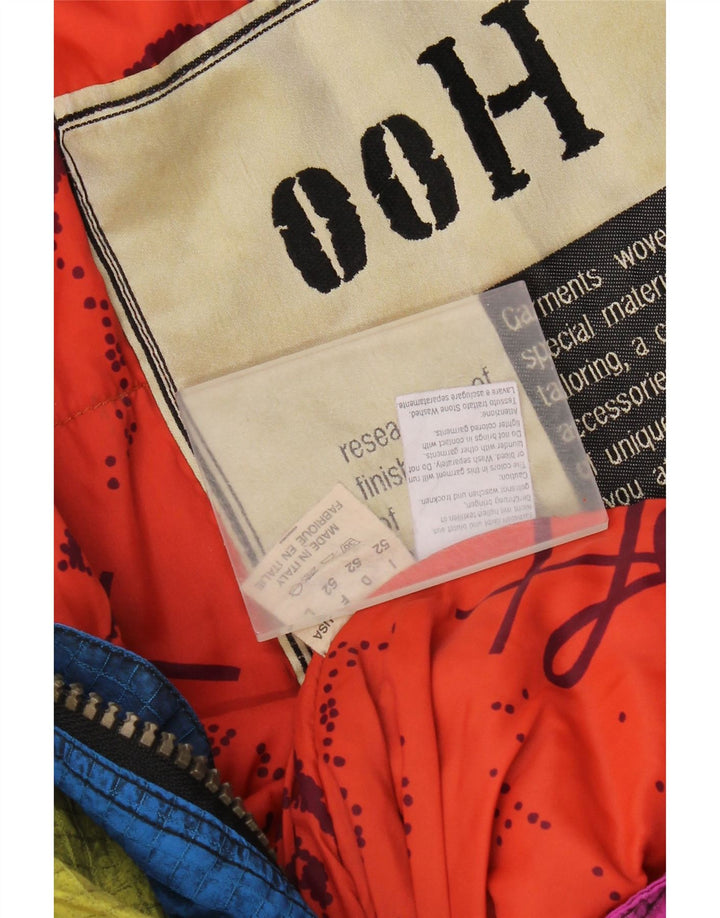 combinaison de ski à capuche vintage pour homme IT 52 Grand bleu colourblock polyamide