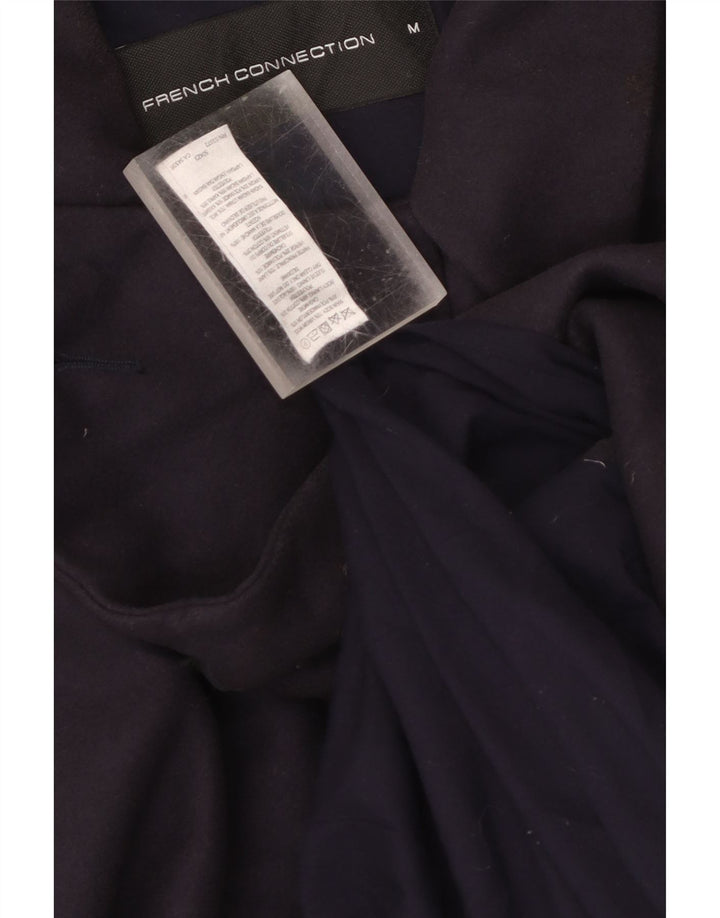 French Connection Trench-Coat Homme UK 38 Laine Vierge Bleu Marine Moyen