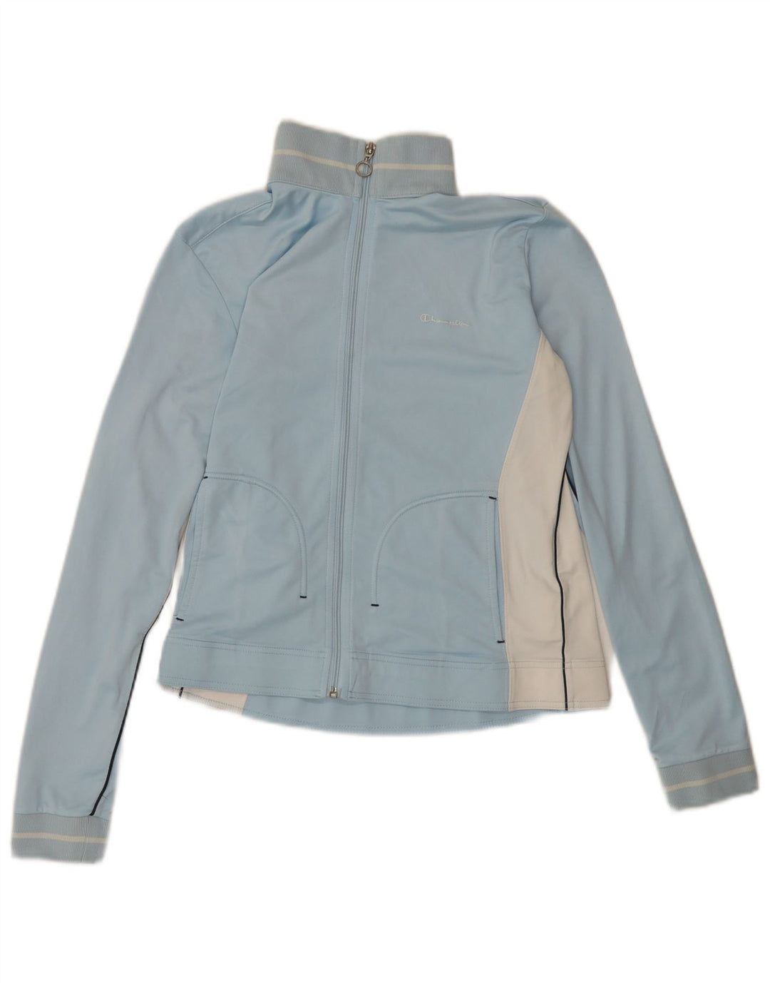 Champion Veste de survêtement pour femme UK 14 Large Bleu Colorblock Polyester