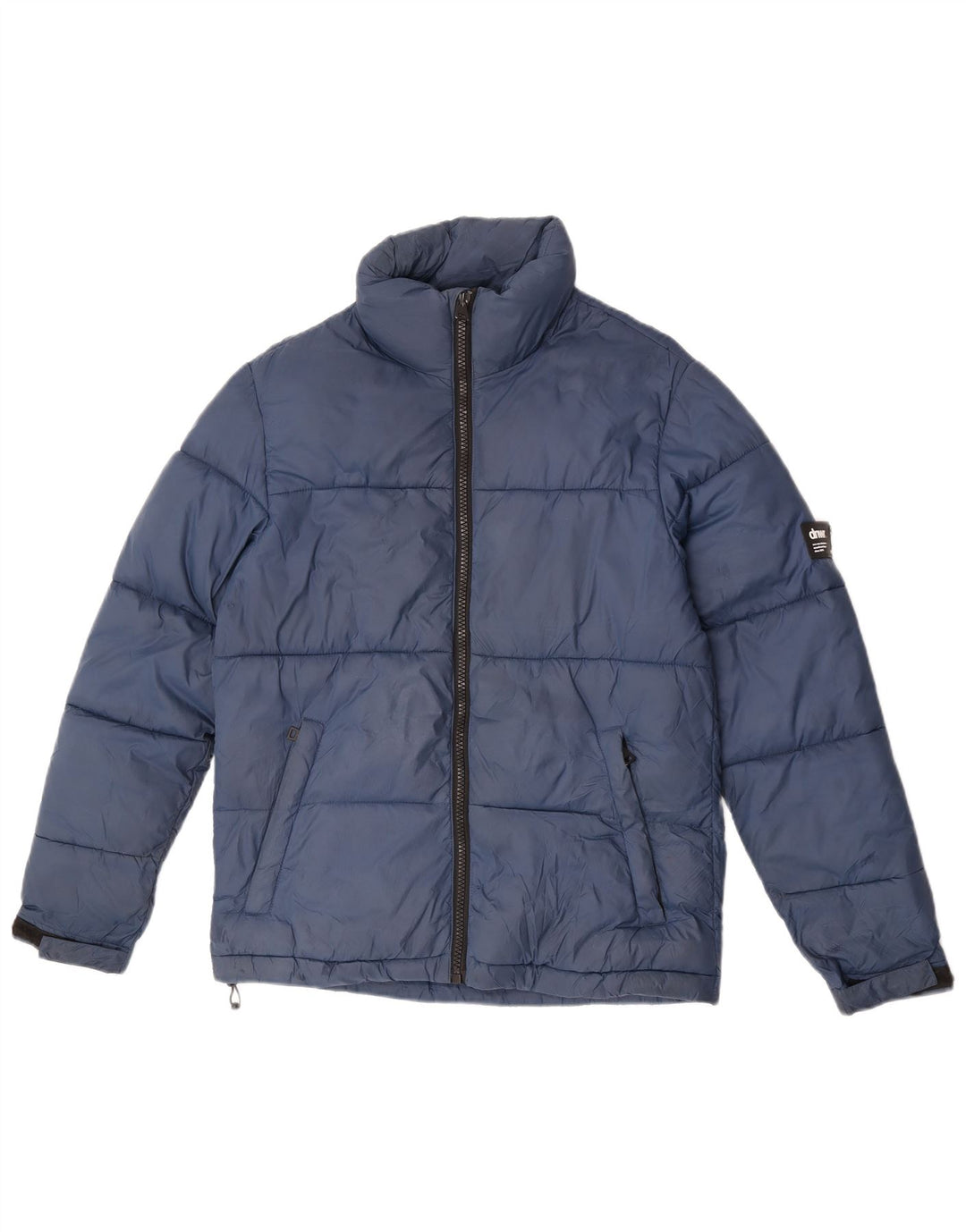 Zara Veste matelassée homme UK 36 Small Bleu Marine Polyester