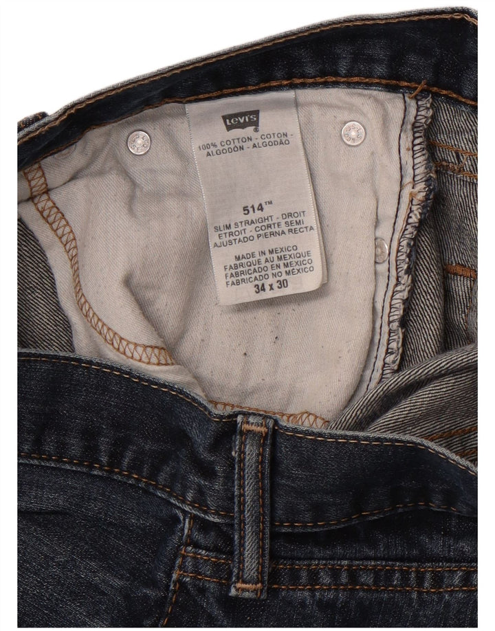 Levi's Jean Droit 514 Coupe Slim Homme W34 L27 Bleu Coton Classique