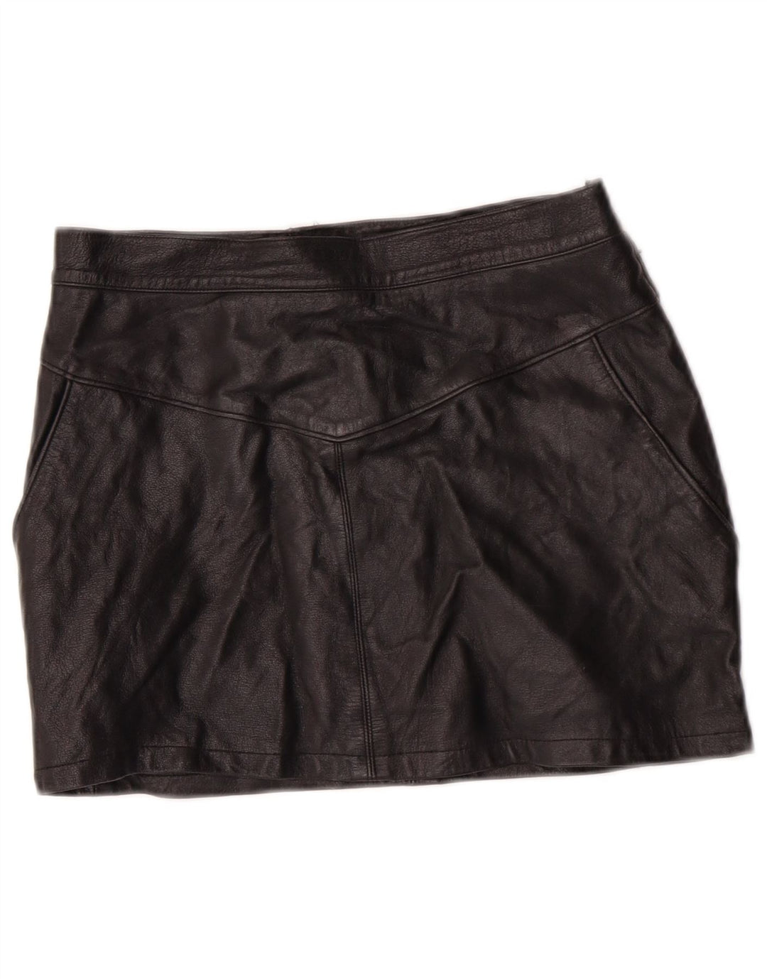 EMBASSY Jupe taille haute en cuir pour femme IT 46 Large W26 Cuir noir