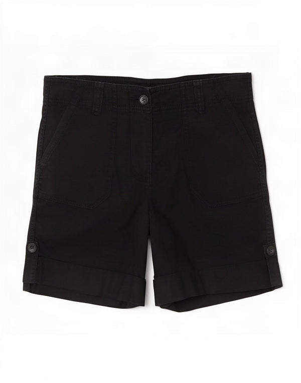 Marks & Spencer Short Chino Femme UK 10 Small W32 Coton Noir