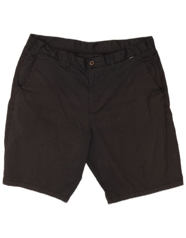 Hurley Short Chino Homme W38 XL Noir Pinstripe Polyester