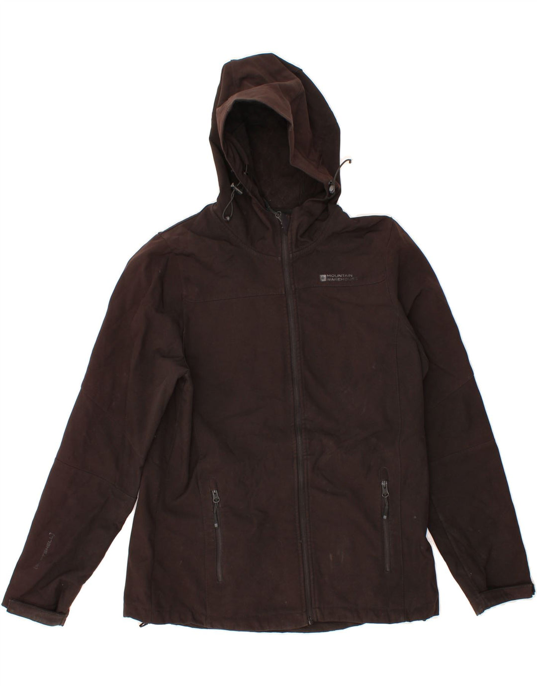 MOUNTAIN WAREHOUSE Womens Hooded Windbreaker Jacket UK 14 Large Black Vintage Mountain Warehouse and Second-Hand Mountain Warehouse from Messina Hembry 