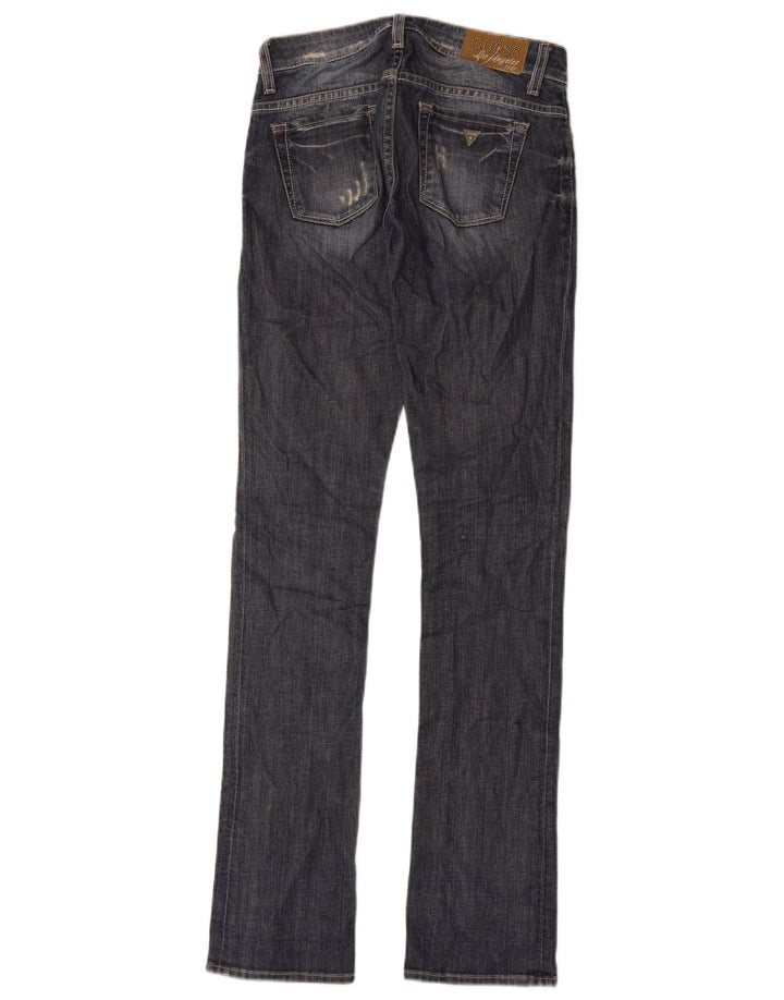 Guess Jean Slim Déchiré Femme W24 L34 Bleu Coton