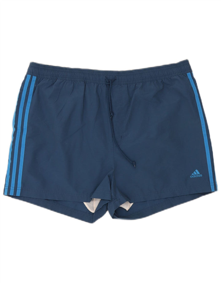 ADIDAS Short de Bain Homme XL Bleu Coton