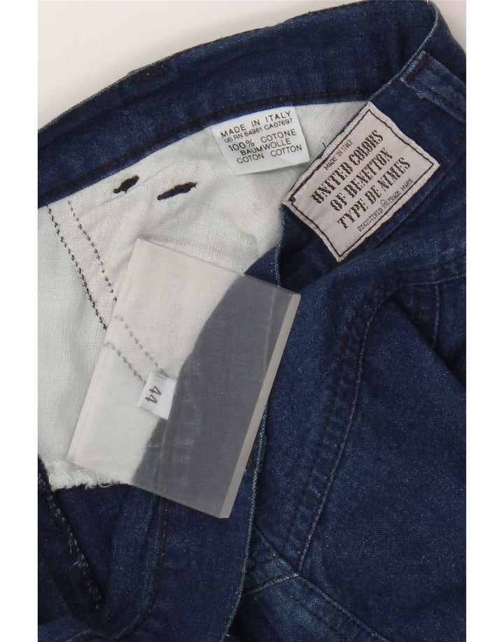 Benetton Jupe En Jean Femme IT 44 Medium W28 Bleu Coton