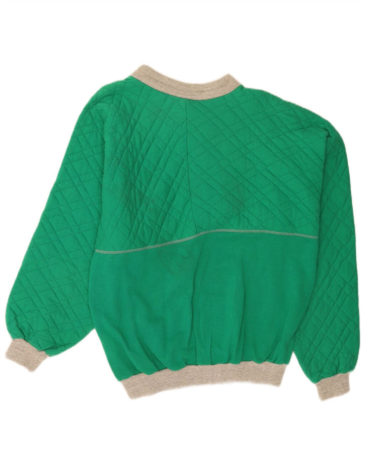 vintage Mens Graphic Sweatshirt Jumper Grand Coton Vert Rétro