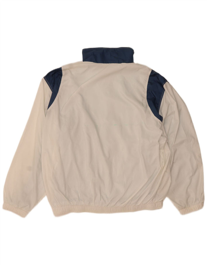 Ellesse Veste de survêtement pour homme UK 44 XL Blanc Colorblock Polyester