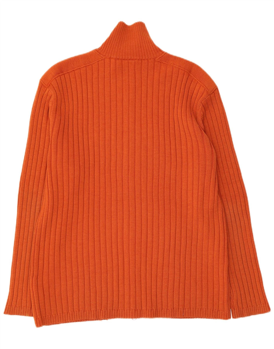 LACOSTE Homme Cardigan Pull Taille 7 2XL Orange Laine