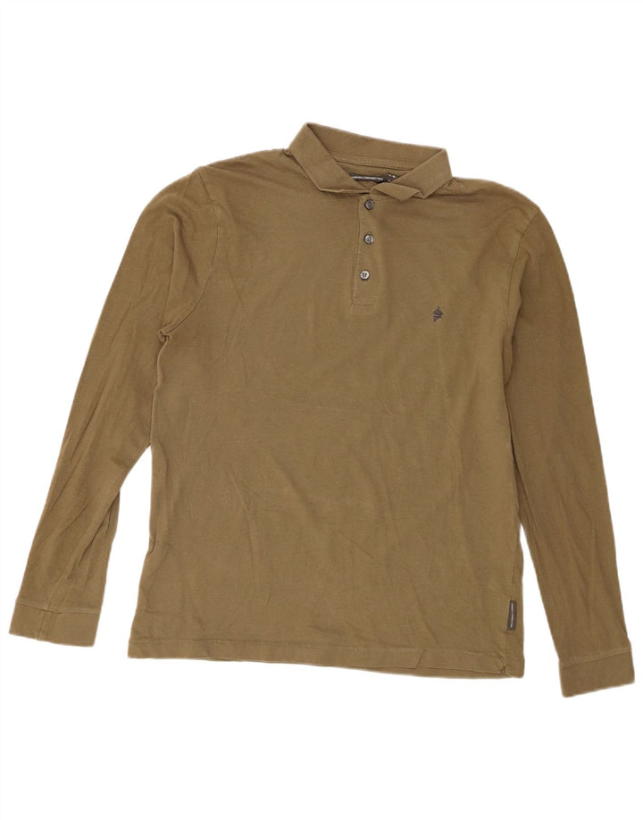 French Connection Polo à Manches Longues Regular Fit Homme Kaki Moyen