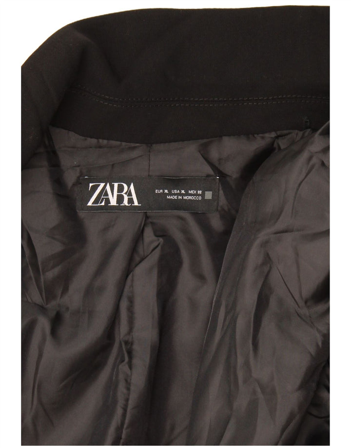 Zara Veste Blazer Ouverte Femme UK 18 XL Noir