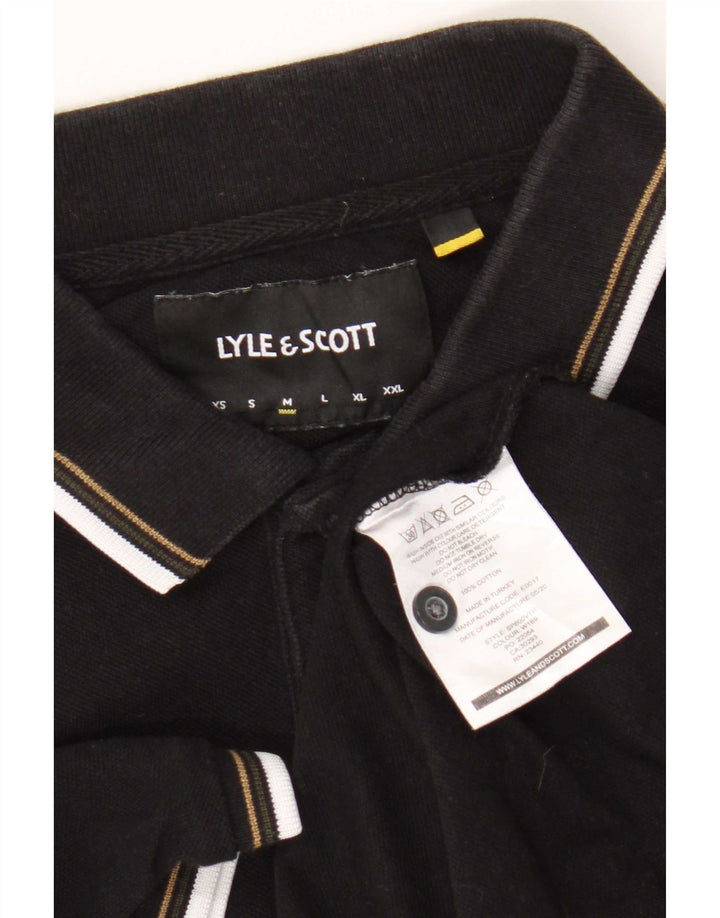 Lyle & Scott Polo Homme Noir Moyen Rayé Coton