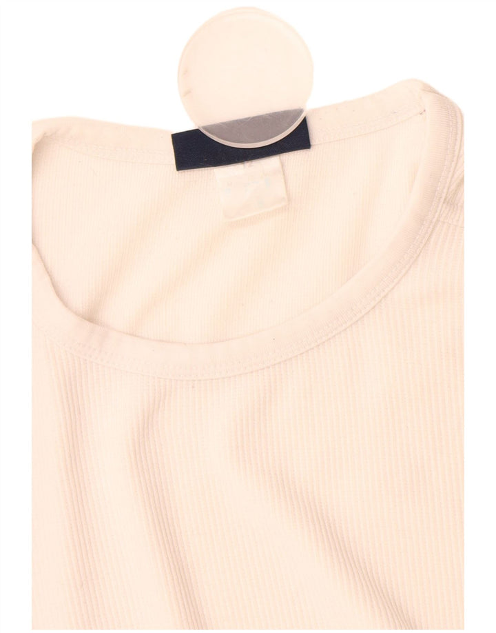 Reebok T-Shirt Femme UK 12 Medium Blanc Polyester