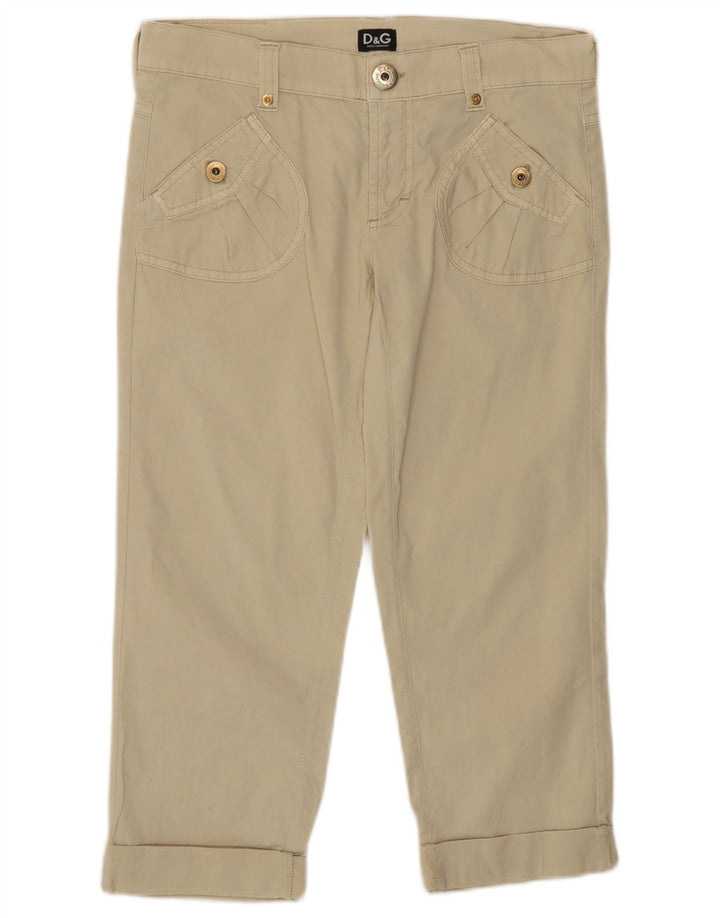 Dolce & Gabbana Pantalon Capri Femme IT 40 Small W26 L20 Beige