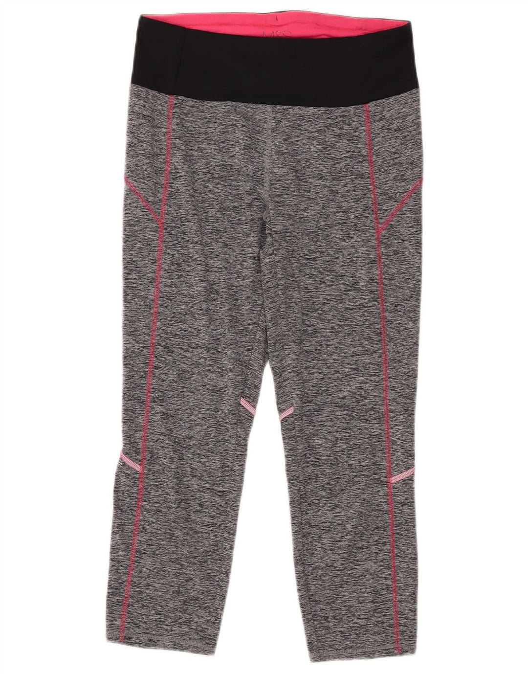 MARKS & SPENCER Legging Capri Femme UK 10 Petit Gris Colorblock