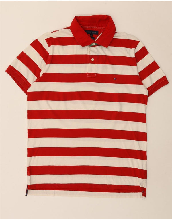 Tommy Hilfiger Polo Slim Fit XL Coton Rayé Rouge Homme