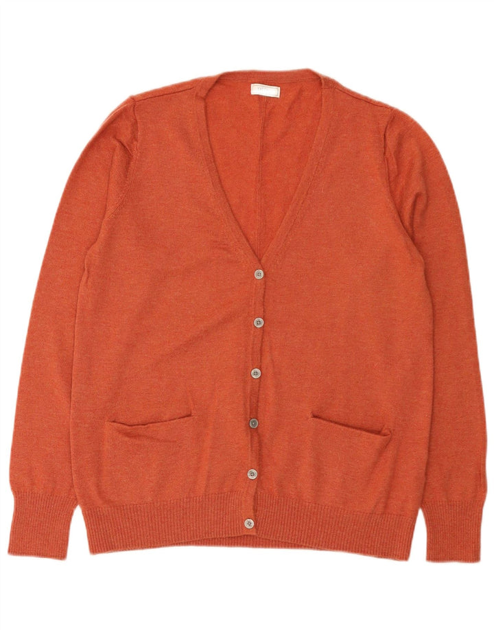 Fat Face Cardigan pour femme en laine orange moyen UK 12