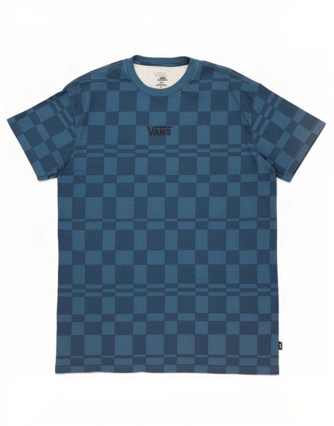 Vans T-Shirt Homme Haut Petit Bleu Géométrique Coton