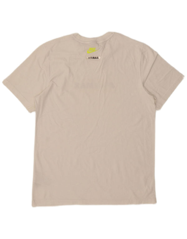 Nike Hommes Air Max Loose Fit Graphique T-Shirt Haut Grand Blanc Coton