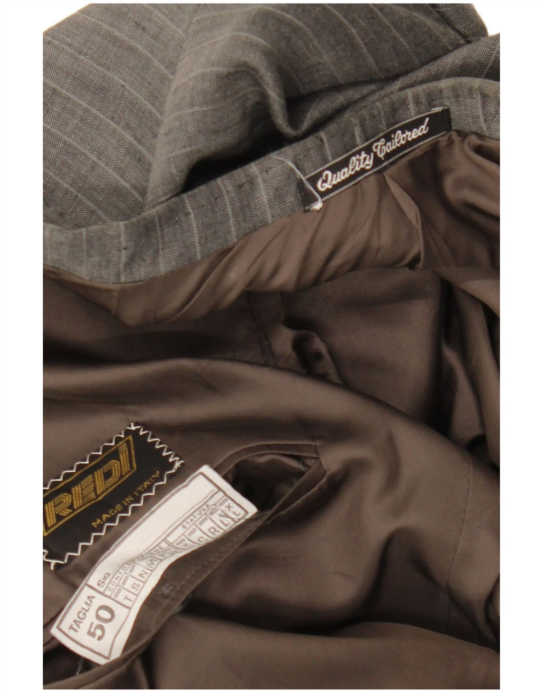 vintage Mens Double Breasted Blazer Veste IT 50 Grande Rayure Grise