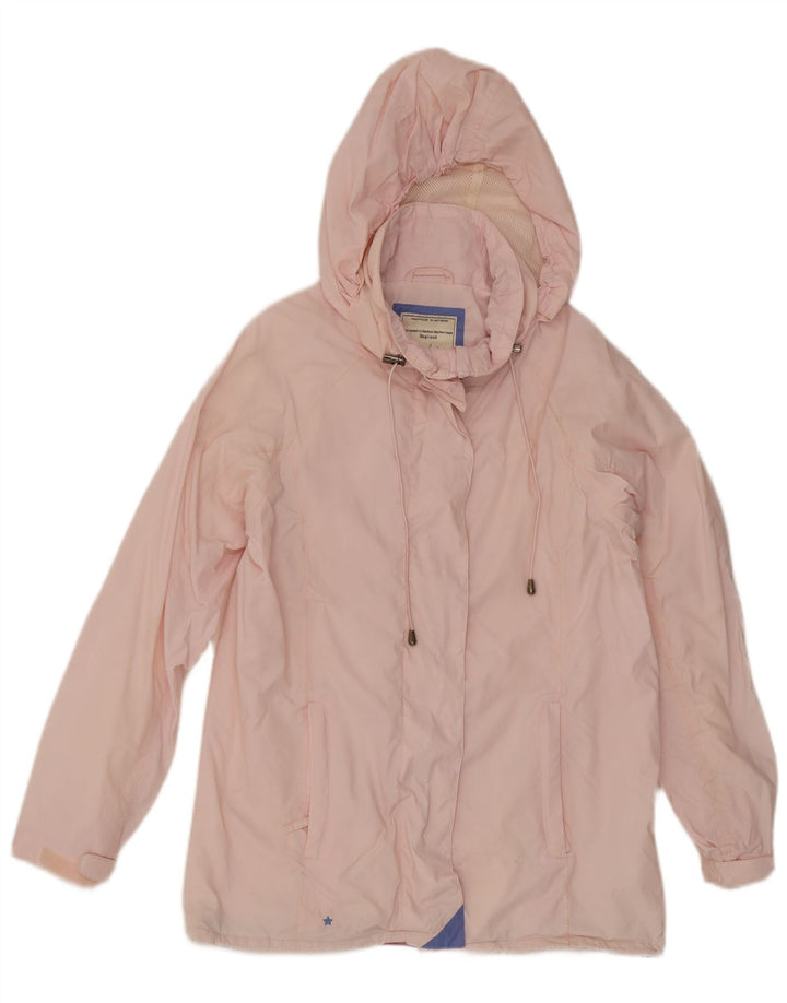 Joules Veste de pluie surdimensionnée à capuche pour femme UK 8 Small Rose