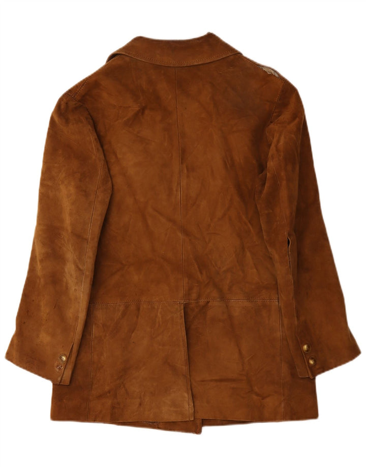 veste en daim femme vintage UK 14 Beige moyen