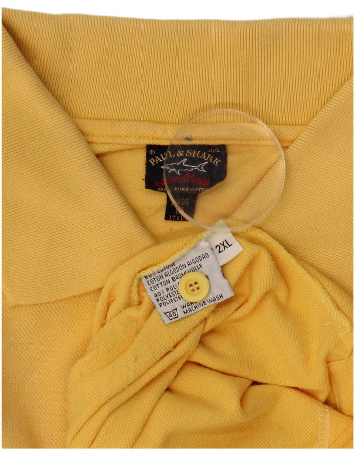 PAUL & SHARK Polo Yachting Homme 2XL Jaune Coton