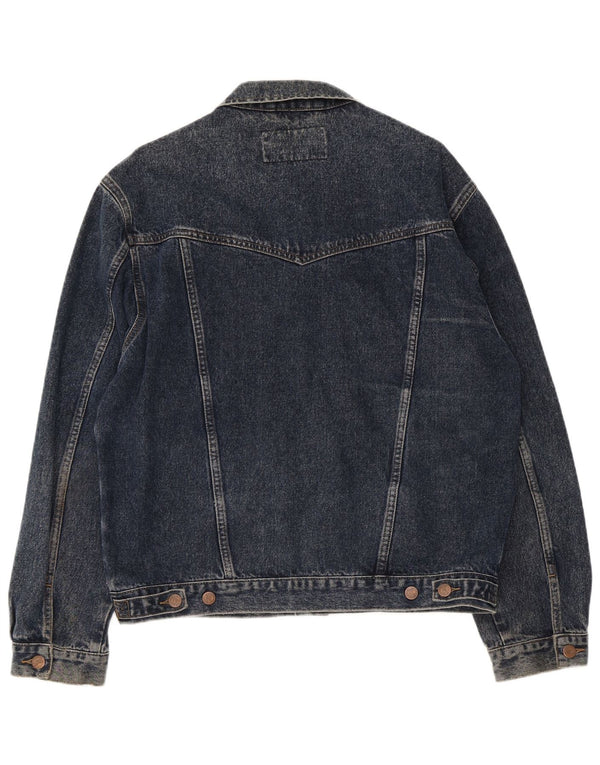 Wrangler Veste en jean pour homme UK 40 Large Bleu marine Coton