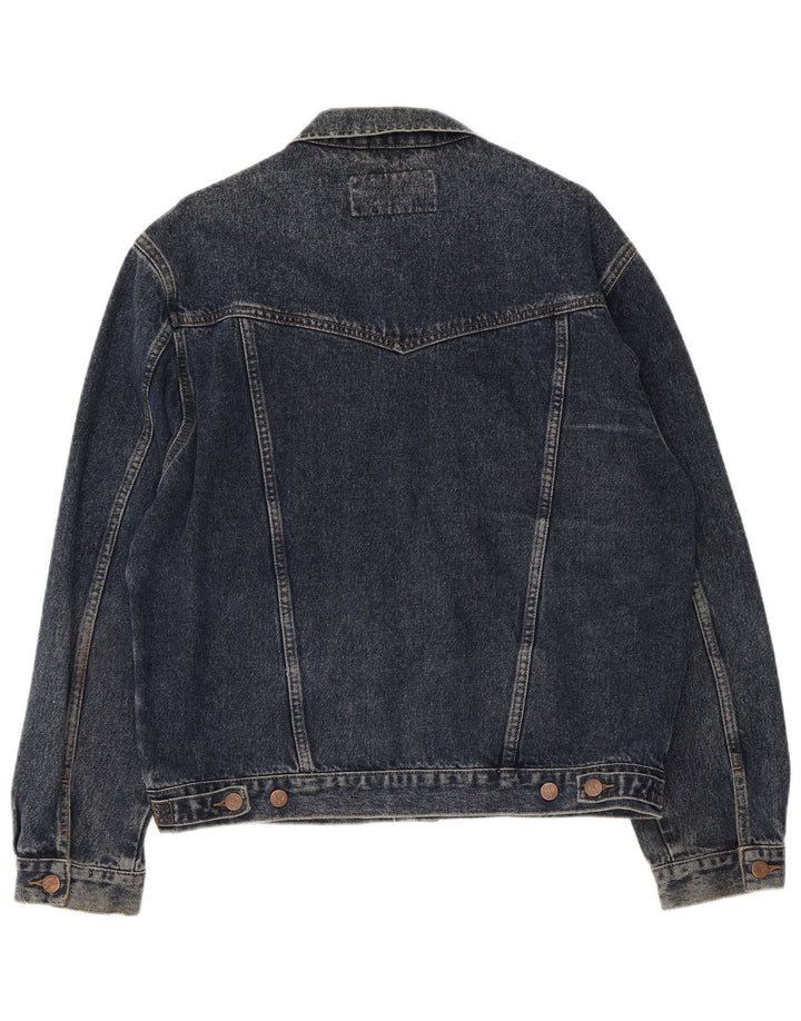 Wrangler Veste en jean pour homme UK 40 Large Bleu marine Coton