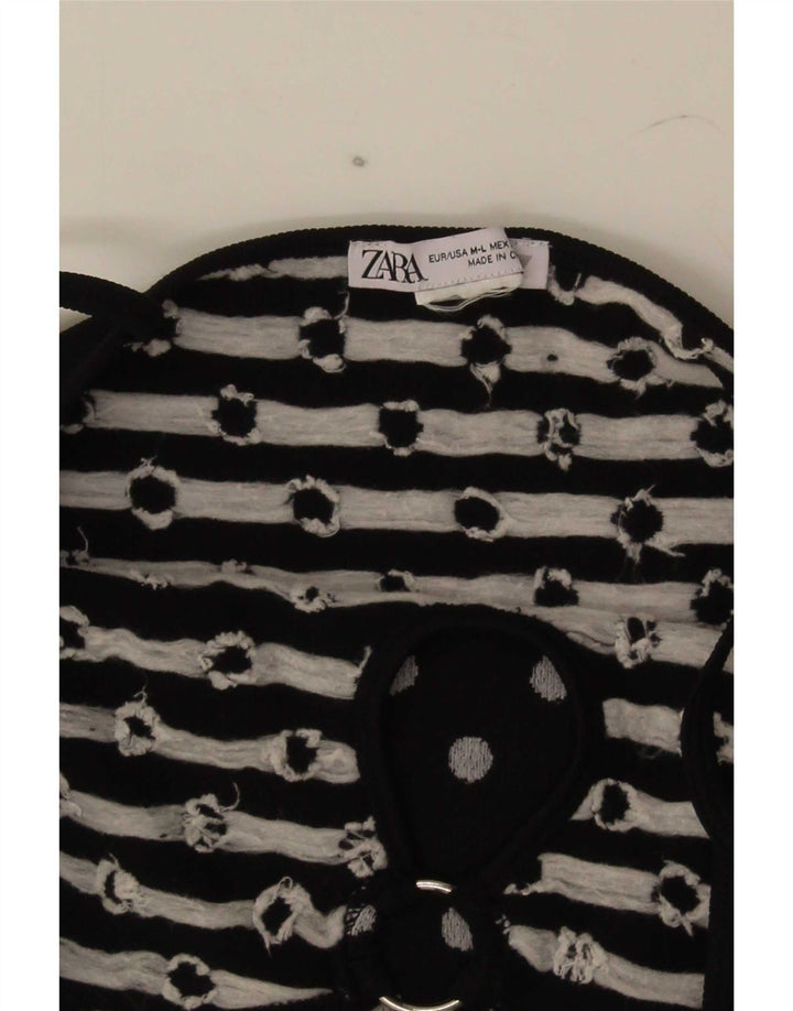 Zara Womens Cami Top UK 12 Medium Noir À Pois