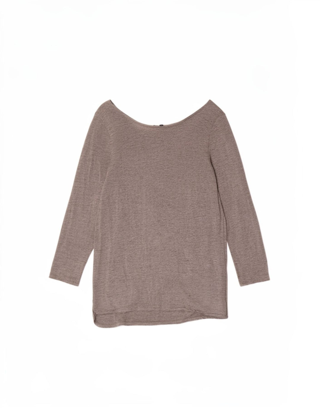 Massimo Dutti Haut Femme Manches 3/4 UK 12 Gris Moyen Viscose