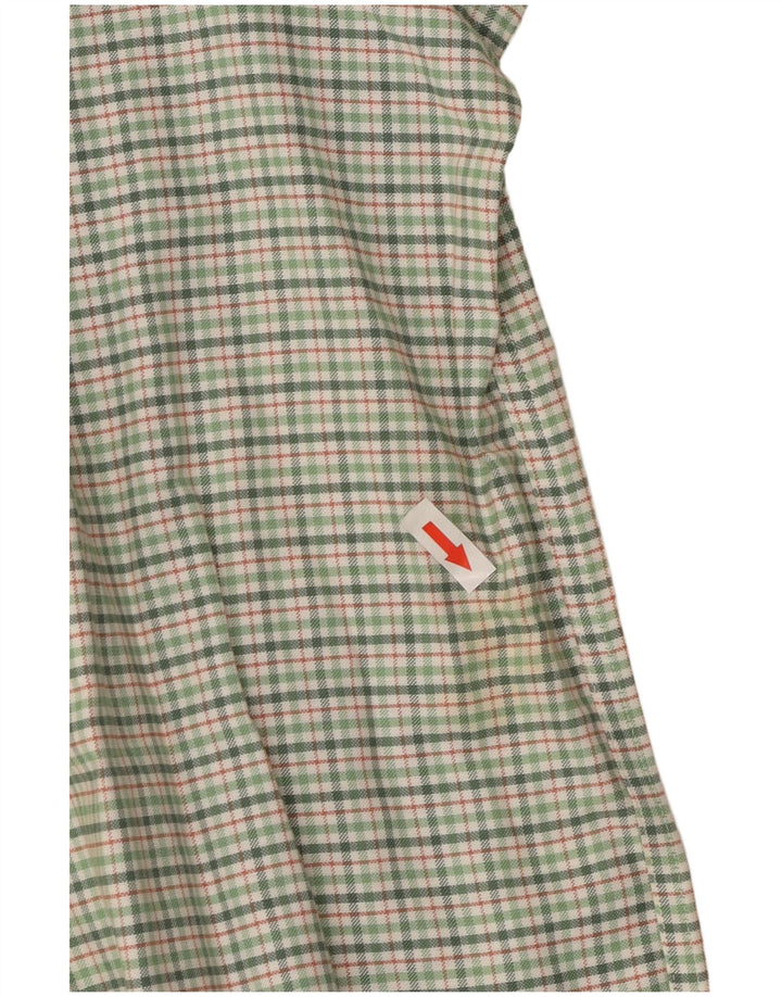 Eddie Bauer Chemise grande en flanelle pour homme, coupe décontractée, XL, à carreaux verts, en coton