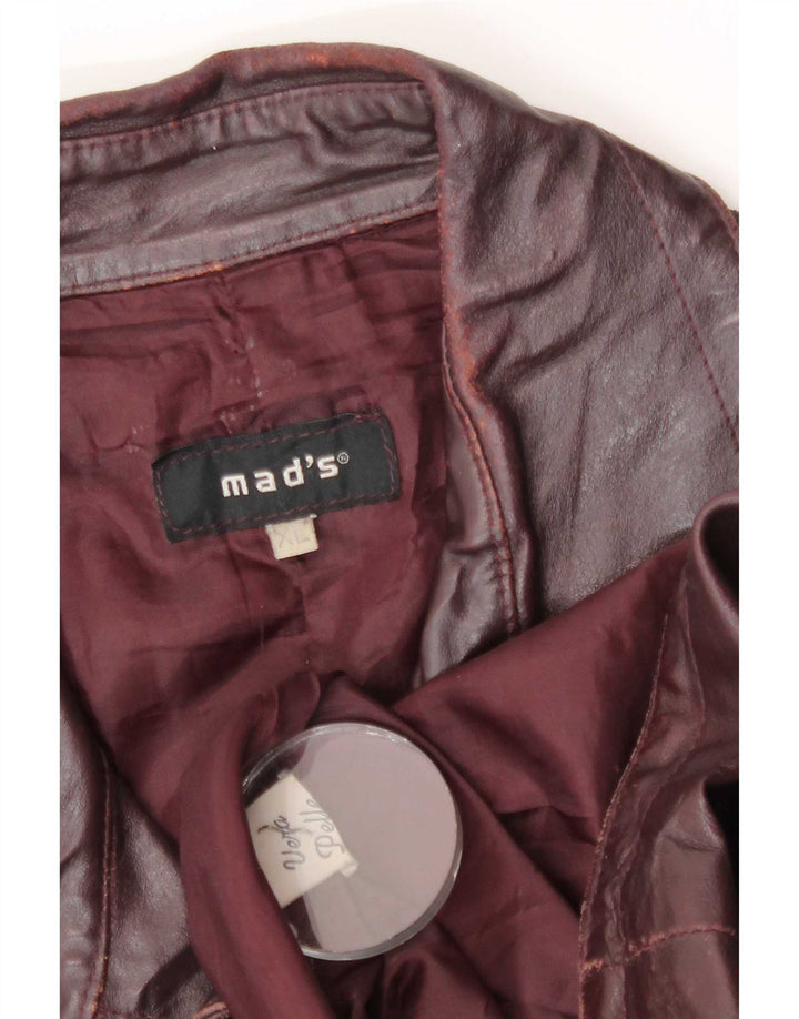 veste en cuir homme vintage UK 42 XL Bourgogne