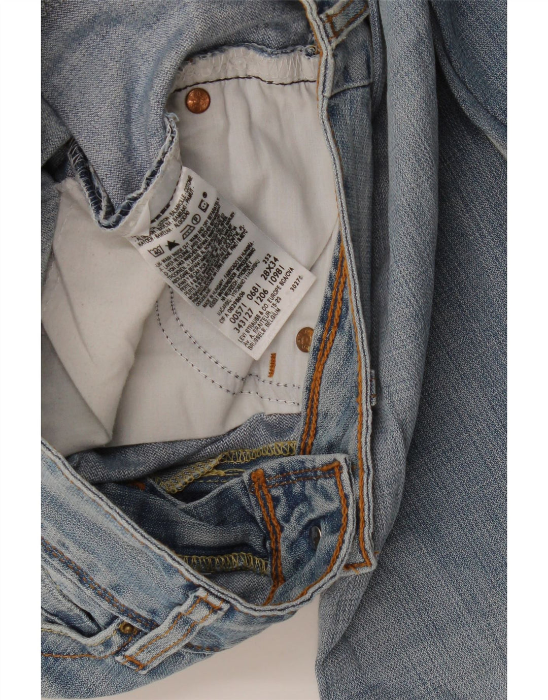 LEVI'S Jean Slim 571 Femme W28 L34 Bleu Coton