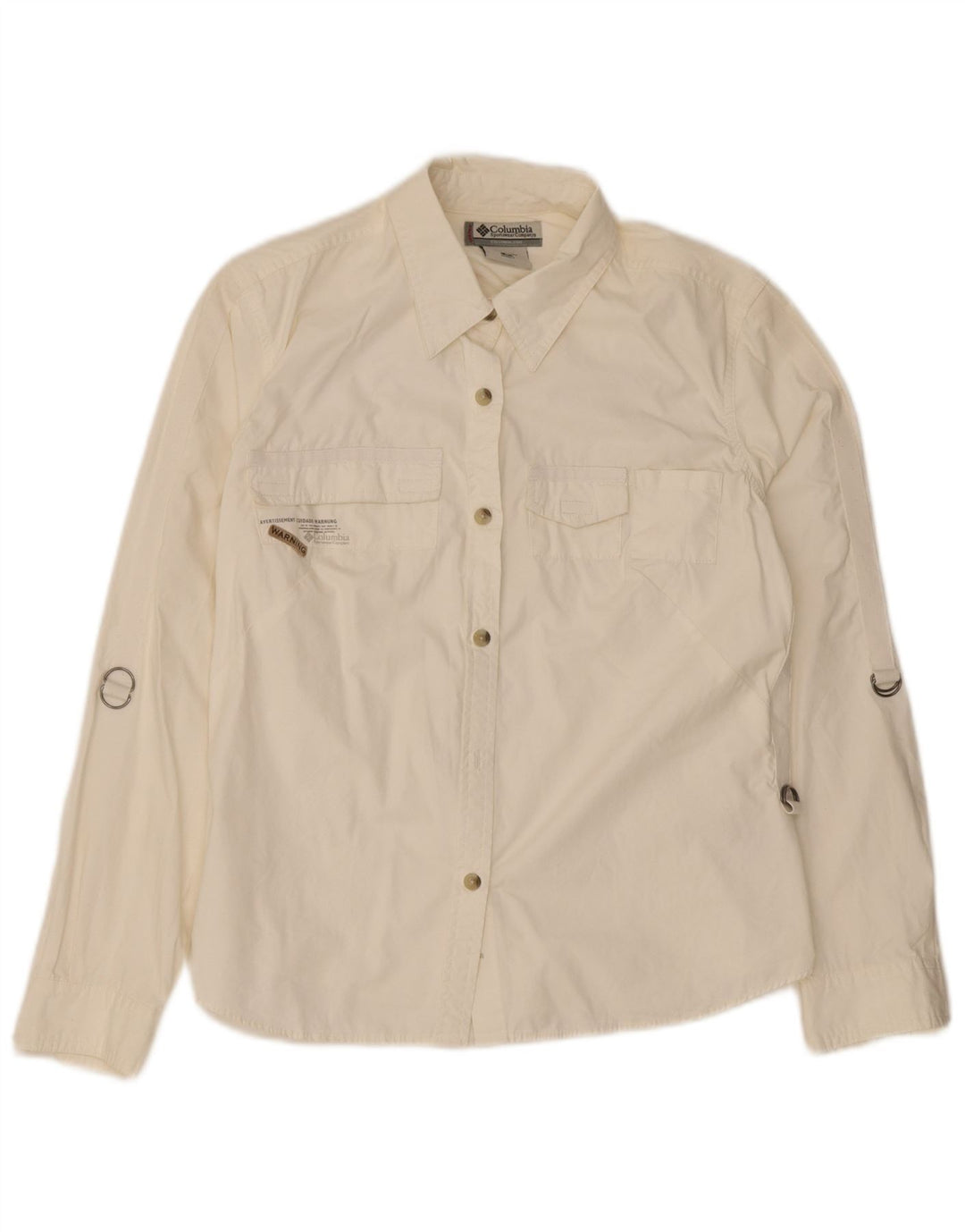Columbia Chemise Femme UK 12 Medium Blanc Coton