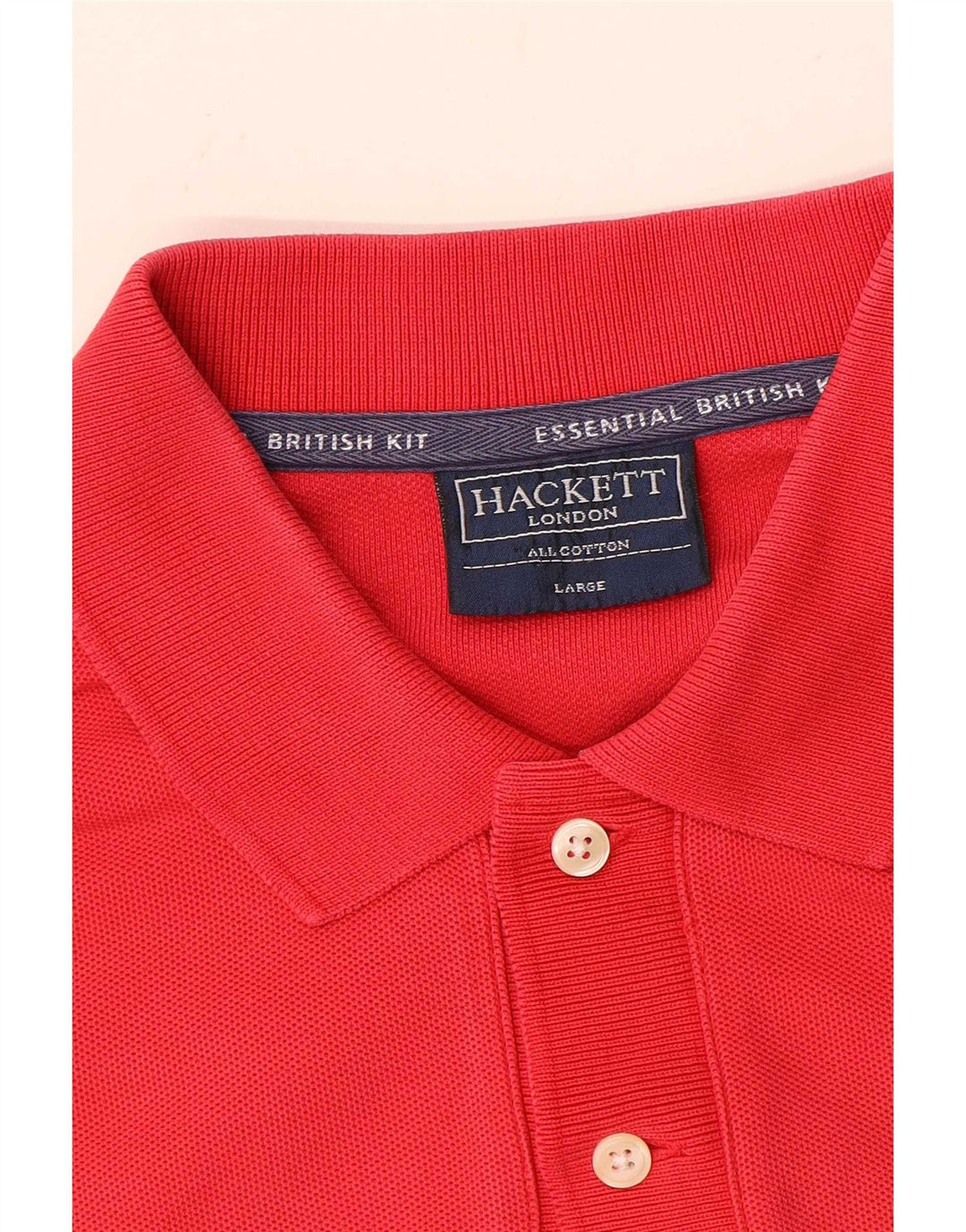 Hackett Polo Graphique Homme Grand Coton Colorblock Rouge