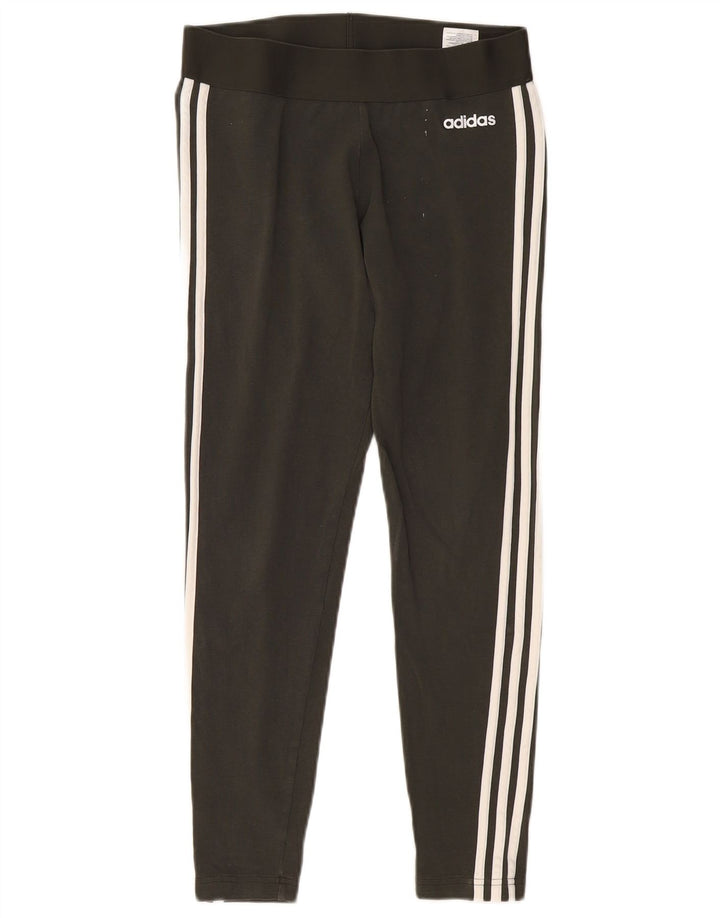 Adidas Leggings Femme UK 12/14 Coton Kaki Moyen