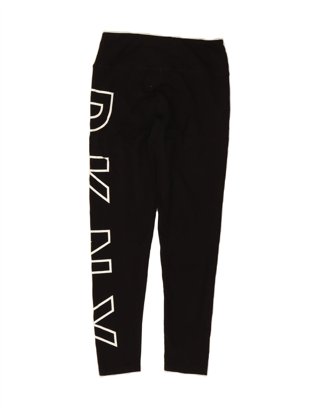DKNY Womens Graphic Leggings UK 8 Small  Black Cotton Vintage Dkny and Second-Hand Dkny from Messina Hembry 