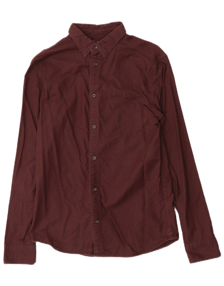 All Saints Chemise Homme XS Bordeaux Coton
