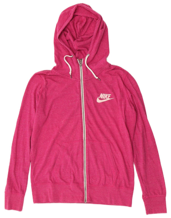 Nike Pull à capuche zippé pour femme UK 18 XL Coton rose