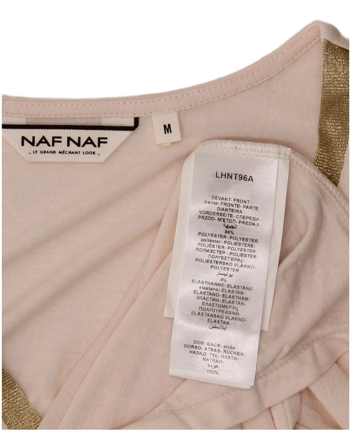 Naf Naf Débardeur transparent pour femme UK 12 Rose moyen Polyester