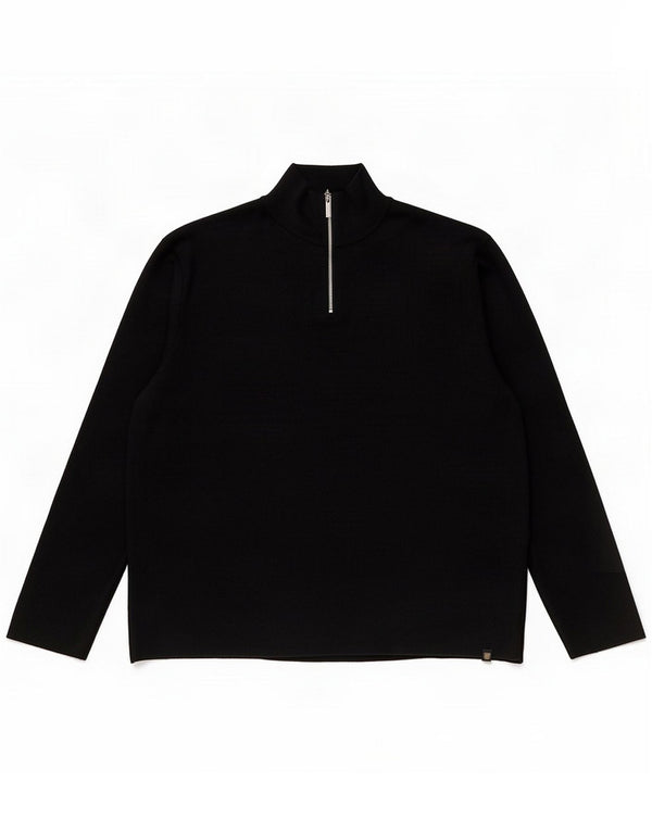 Marks & Spencer Pull col zippé pour homme XL Bleu marine Polyester