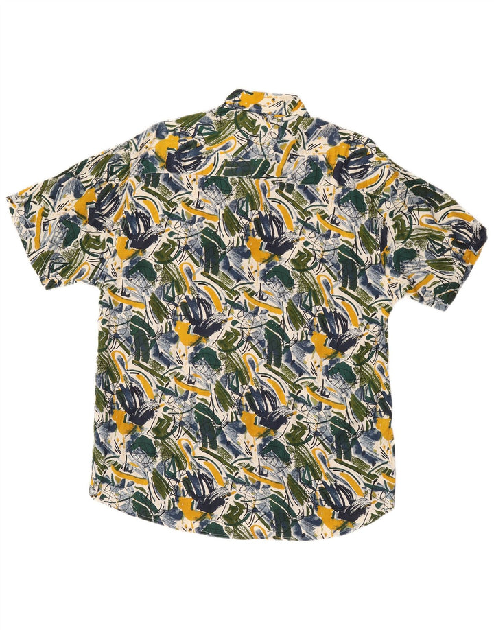 Chemise à Manches Courtes à Motif Abstrait Homme Papillon Multicolore Moyen